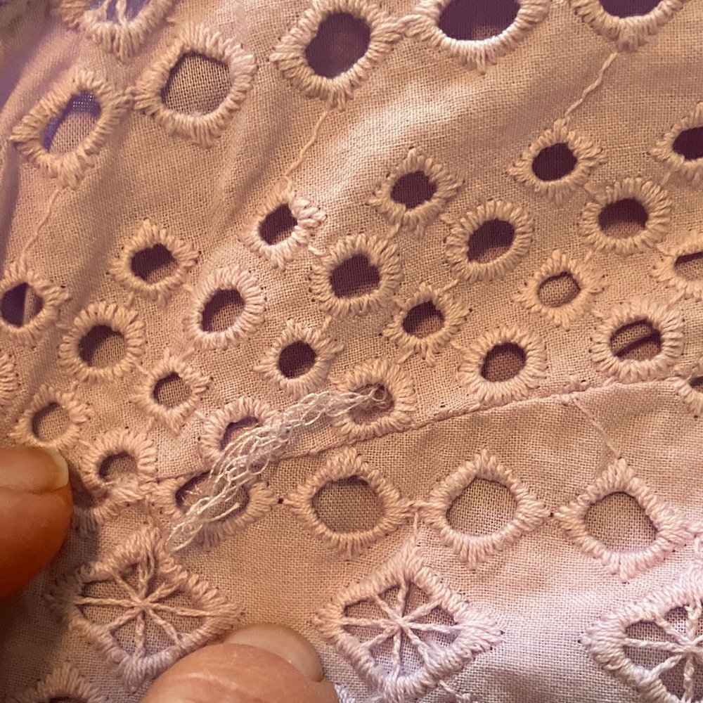 Loft 100% Cotton Eyelet A-line Dress - Picture 8 of 8